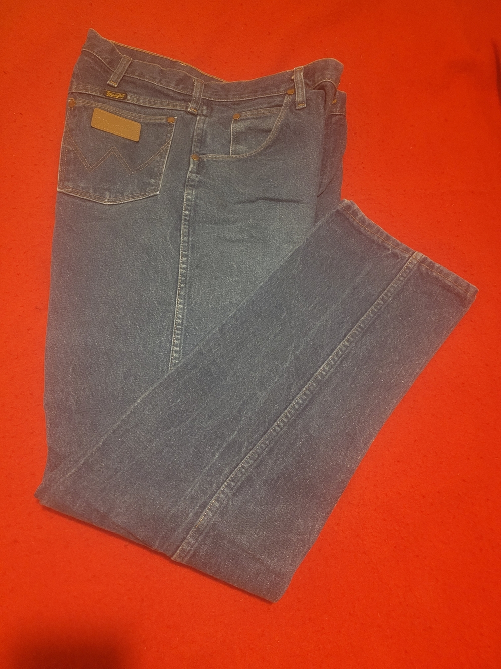 Wrangler Straight-Leg Blue Denim Jeans 34x34 #3